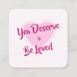 やさしさカード：「愛されるに値する」カード スクエア名刺