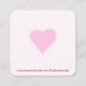 やさしさカード：「愛されるに値する」カード スクエア名刺 (裏面)