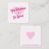 やさしさカード：「愛されるに値する」カード スクエア名刺 (正面/裏面)