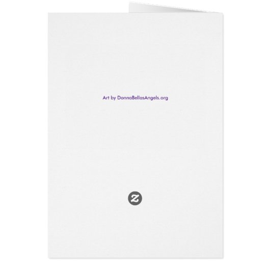 やさしさガーディアンエンジェルズアートのグリーティングカード (裏面)