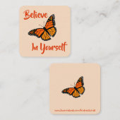 やさしさ信じカード:「自分で」カード スクエア名刺 (正面/裏面)