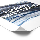 やさしさ問題引用文ミニマル水色 ポスター (角)