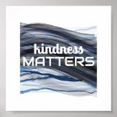 やさしさ問題引用文ミニマル水色 ポスター (正面)