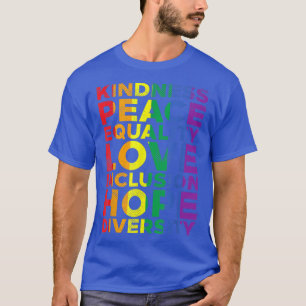 やさしさ平等ラブLGBTQレインボーフラッグゲイPrid Tシャツ