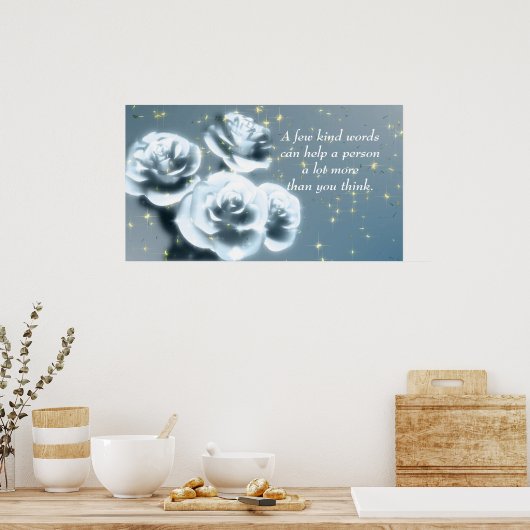 やさしさ引用文感動的やる気を起こさせるポスター ポスター (キッチン)