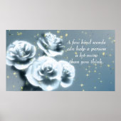 やさしさ引用文感動的やる気を起こさせるポスター ポスター (正面)