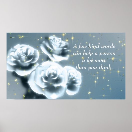 やさしさ引用文感動的やる気を起こさせるポスター ポスター (正面)