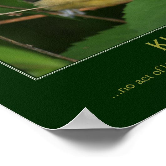 やさしさ感動的引用文ベビーオリオール ポスター (角)