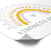 やさしさ活動家いじめ防止引用文と虹 ポスター (角)