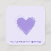 やさしさ：愛されるカード スクエア名刺 (裏面)