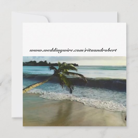 やしの木 |結婚式招待状半光沢 招待状 (裏面)