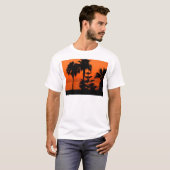 やしを搭載する日没 Tシャツ (正面フル)
