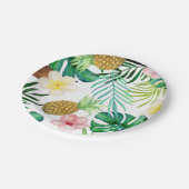 やしを搭載する熱帯パイナップル紙皿 ペーパープレート (アングル)