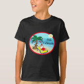 やしサンタのhawaiinのクリスマスの下のリラックス tシャツ (正面)