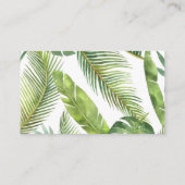 やしハイビスカスのベビーシャワーのおむつのラッフルカード エンクロージャーカード (裏面)