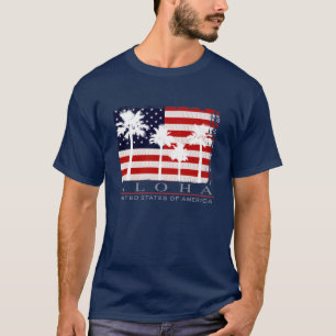 やし旗米国の人のTシャツ Tシャツ