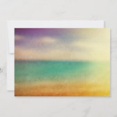 やし日没のビーチのリハーサルの夕食の招待状 招待状 (裏面)