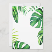 やし葉状体の結婚式招待状 招待状 (裏面)