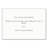 やし許可の結婚式招待状のサンキューカード テーブルナンバー (裏面)