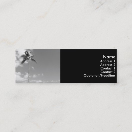 やしTreetの細いプロフィールカード スキニー名刺 (正面)