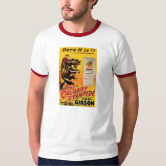 やじり声のギブソン1925年の無声映画の西部ポスター Tシャツ