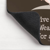 やじり声のピンクのリボンのフクロウのマウスパッドを与えて下さい マウスパッド (コーナー)