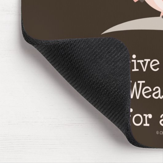 やじり声のピンクのリボンのフクロウのマウスパッドを与えて下さい マウスパッド (コーナー)