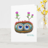 やじり声の警笛音Haggis。 ラテン系 カード (黄色い花)