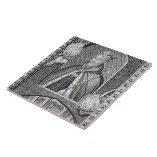 やせたのジョン、aの後のランカスター(1340-99年)の公爵 タイル (側面)