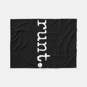 やせっぽち面白い独身最後のパーティーの罰 フリースブランケット (正面(横))