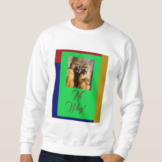 やだ!抽象的なサルTシャツ スウェットシャツ (正面)