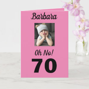 やだ!70誕生日おもしろい不機嫌な祝女の子 カード