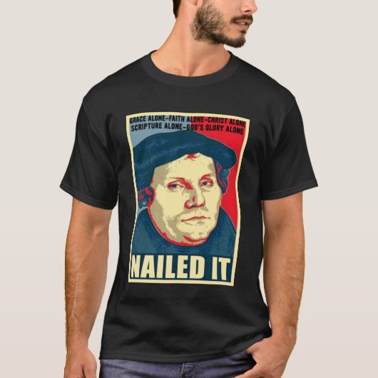 やったぜ プロテスタント改革の日 マルティン・ルター Tシャツ (正面)
