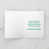 やったぞ！かわいい羊の卒業祝い カード (内部)