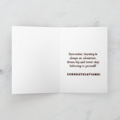 やったぞ！キュートなライオンの卒業祝い カード (内部)