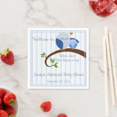 やったぞ!ブルーフクロベビーシャワーナプキン スタンダードカクテルナプキン (インサイチュ)