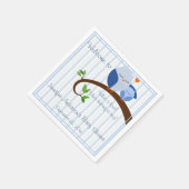 やったぞ!ブルーフクロベビーシャワーナプキン スタンダードカクテルナプキン (角)