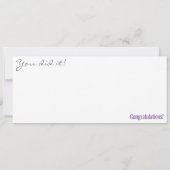 やったぞ!初期アニメーション女性跳躍おめでとう セーブザデート (裏面)