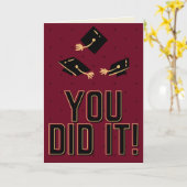 やったぞ！卒業カード カード (黄色い花)