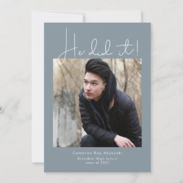 やったぞ！卒業パーティーの写真 招待状