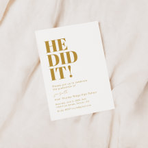 やったぞ！卒業パーティー招待状テンプレート