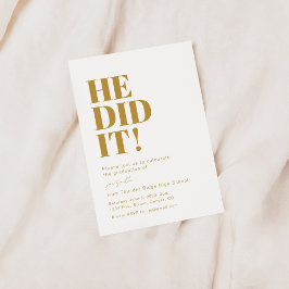 やったぞ！卒業パーティー招待状テンプレート 招待状