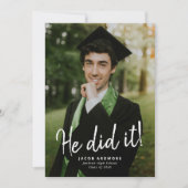 やったぞ！卒業写真招待状 招待状 (正面)