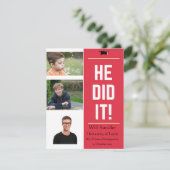 やったぞ！卒業発表(写真) 案内状 (スタンド正面)