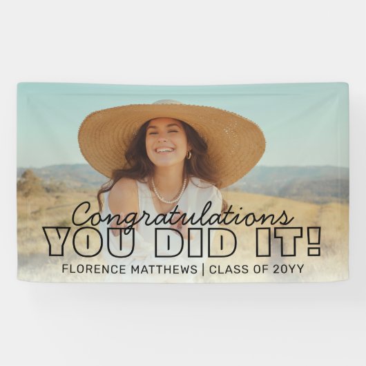 やったぞ！卒業記念写真 横断幕 (横)