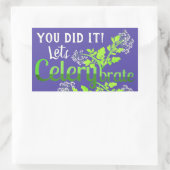 やったぞ!Let's Celerybrate - Punny Garden 長方形シール (バッグ)