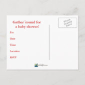 やったな！ウェスタンをテーマにしたベビーシャワー招待状 インビテーションポストカード (裏面)