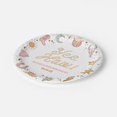 やったな！ウエスタンディスコ女性のカーボーイ誕生日パーティー ペーパープレート (アングル)