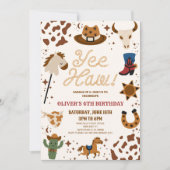 やったな!西カウボーイロデオ誕生日パーティー 招待状 (正面)