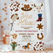 やったな!西カウボーイロデオ誕生日パーティー 招待状